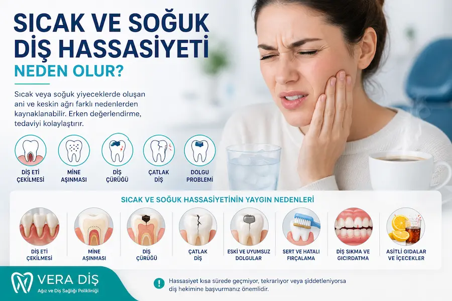 Diş hekimi tarafından sıcak ve soğuk hassasiyetinin klinik değerlendirilmesi