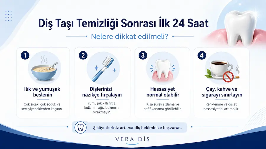 dis tasi temizligi sonrasi 24 saat
